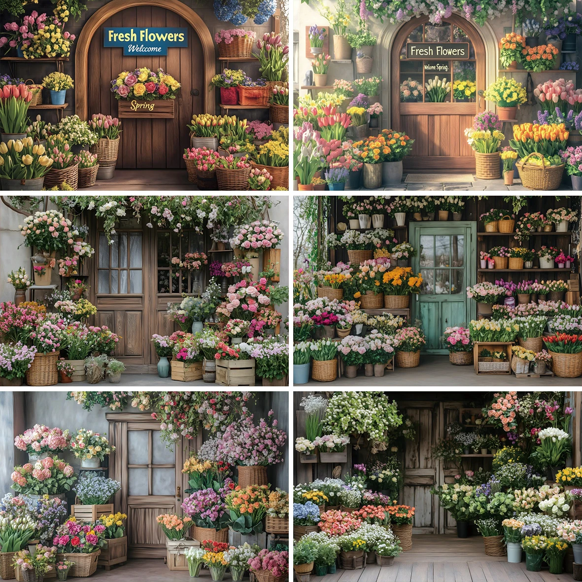 Fresh Flowers Shop Spring Easter Photography Background Wooden Door Flower Basket Indoor Decor Birthday Portrait Photo Backdrop
Fresh Flowers Shop Spring Easter Photography Background Wooden Door Flower Basket Indoor Decor Birthday Portrait Photo Backdrop
