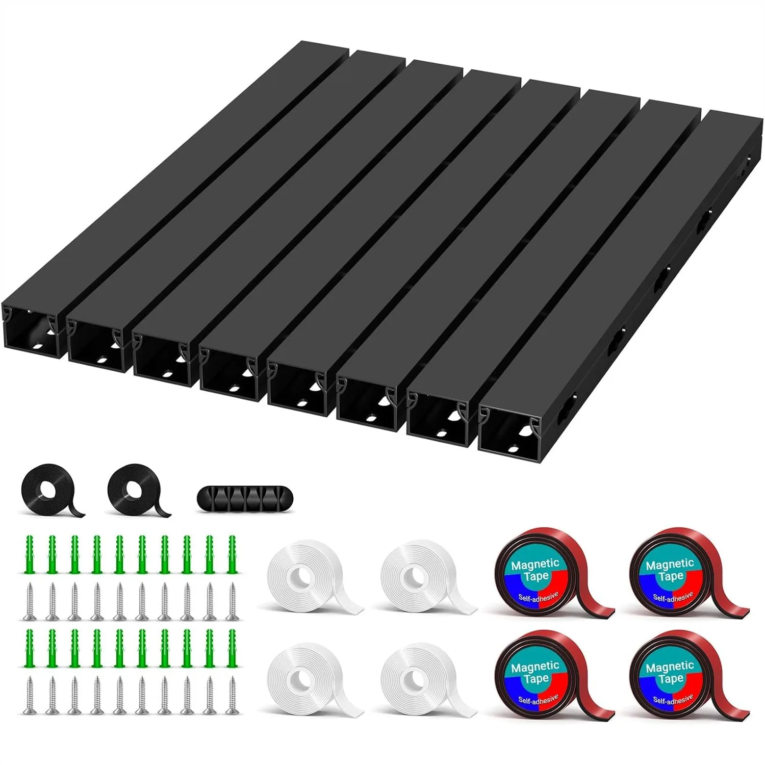 Cable Raceway Magnetic Cable Management Under Desk, Cord Organizer Kit for Hiding Computer Gaming Network Power TV Cables, 8
Cable Raceway Magnetic Cable Management Under Desk, Cord Organizer Kit for Hiding Computer Gaming Network Power TV Cables, 8