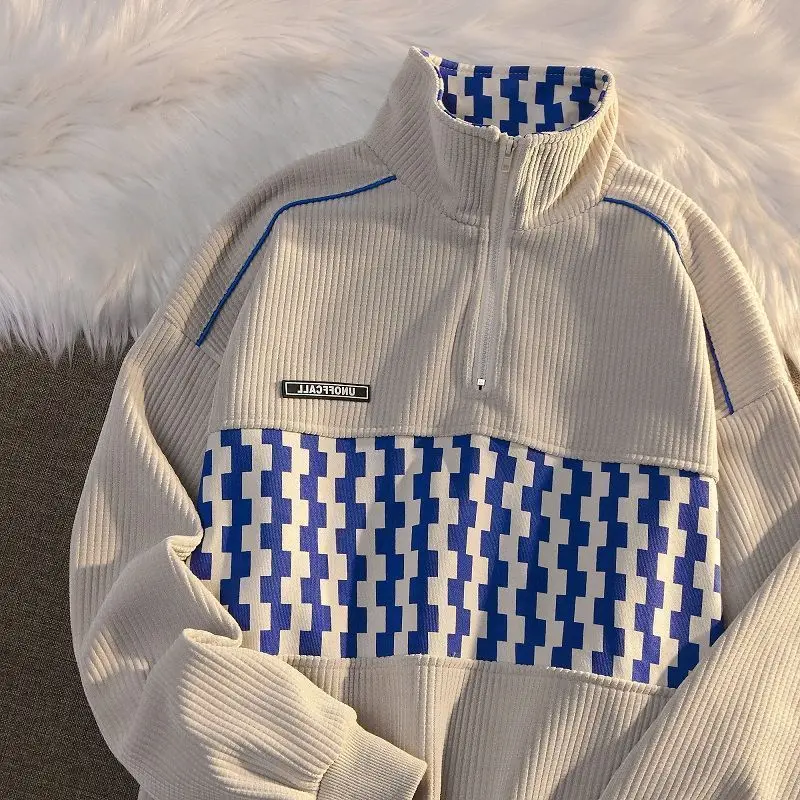 Waffle Half-Zip Sweatshirt Women 2024 Autumn Winter New American Retro Polo Collar Loose Design Pullover
Waffle Half-Zip Sweatshirt Women 2024 Autumn Winter New American Retro Polo Collar Loose Design Pullover