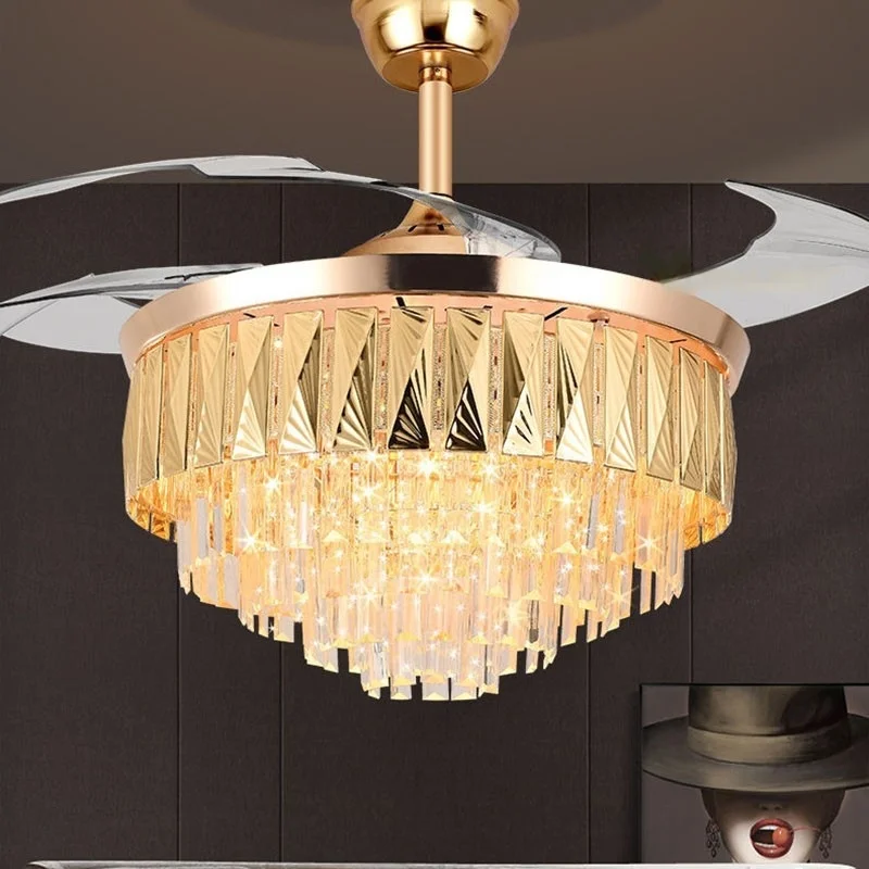 Crystal Ceiling fan Lights Remote Control Modern Chandelier Ceiling Fans Lamps Invisible Living Room Dining Bedroom Fan 42inch b
Crystal Ceiling fan Lights Remote Control Modern Chandelier Ceiling Fans Lamps Invisible Living Room Dining Bedroom Fan 42inch b