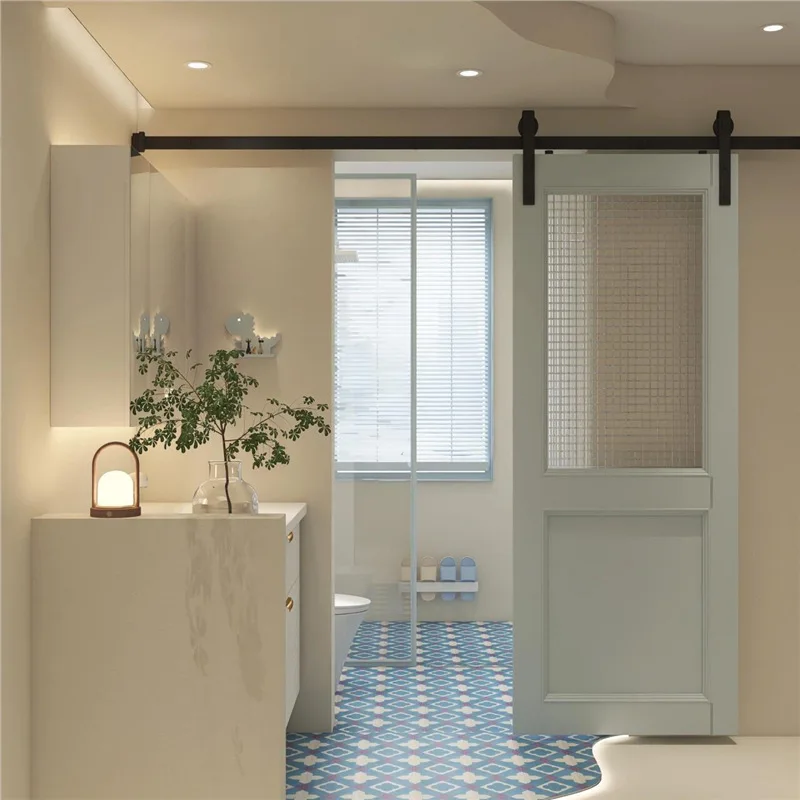 Lacquered door bathroom kitchen solid wood glass rail door sliding bathroom hanging sliding green barn baking
Lacquered door bathroom kitchen solid wood glass rail door sliding bathroom hanging sliding green barn baking