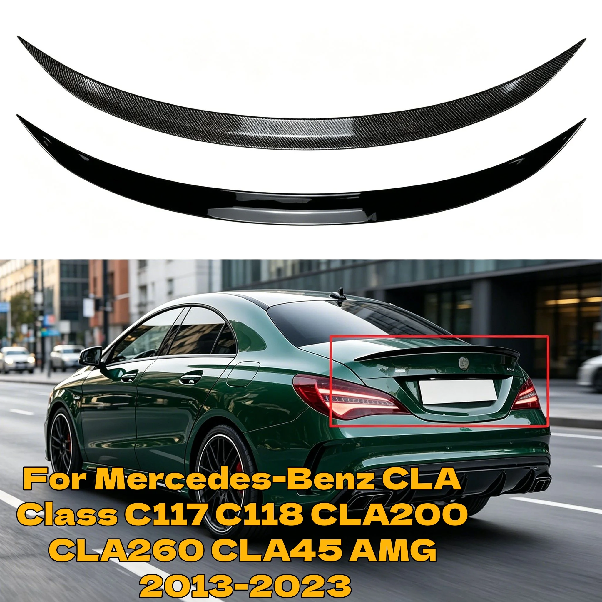 Car Rear Wing Spoiler Lip Exterior Tuning Body Parts For Mercedes-Benz CLA Class C117 C118 CLA200 CLA260 CLA45 AMG 2013-2023
Car Rear Wing Spoiler Lip Exterior Tuning Body Parts For Mercedes-Benz CLA Class C117 C118 CLA200 CLA260 CLA45 AMG 2013-2023