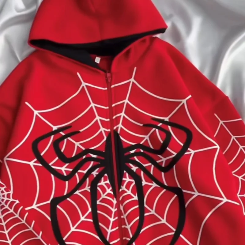Zip-Up Hooded Spider Web Men Women's Sweatshirt Tops Gothic Punk Jacket Coats Grunge Y2k Clothing Oversized Streetwear Hoodies
Zip-Up Hooded Spider Web Men Women's Sweatshirt Tops Gothic Punk Jacket Coats Grunge Y2k Clothing Oversized Streetwear Hoodies