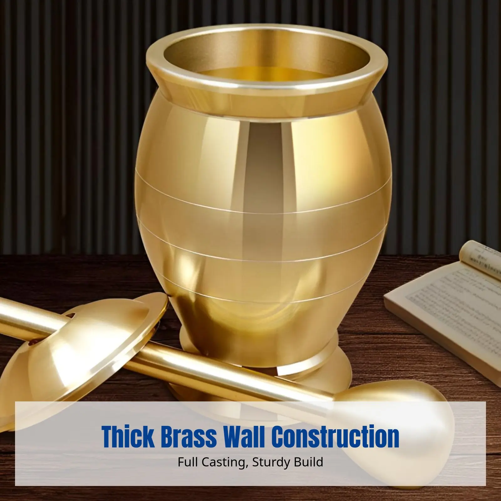 Brass Mortar and Pestle, Classic Medicine Grinder, Thickened Brass, Polished Finish, Multiple Sizes
Brass Mortar and Pestle, Classic Medicine Grinder, Thickened Brass, Polished Finish, Multiple Sizes