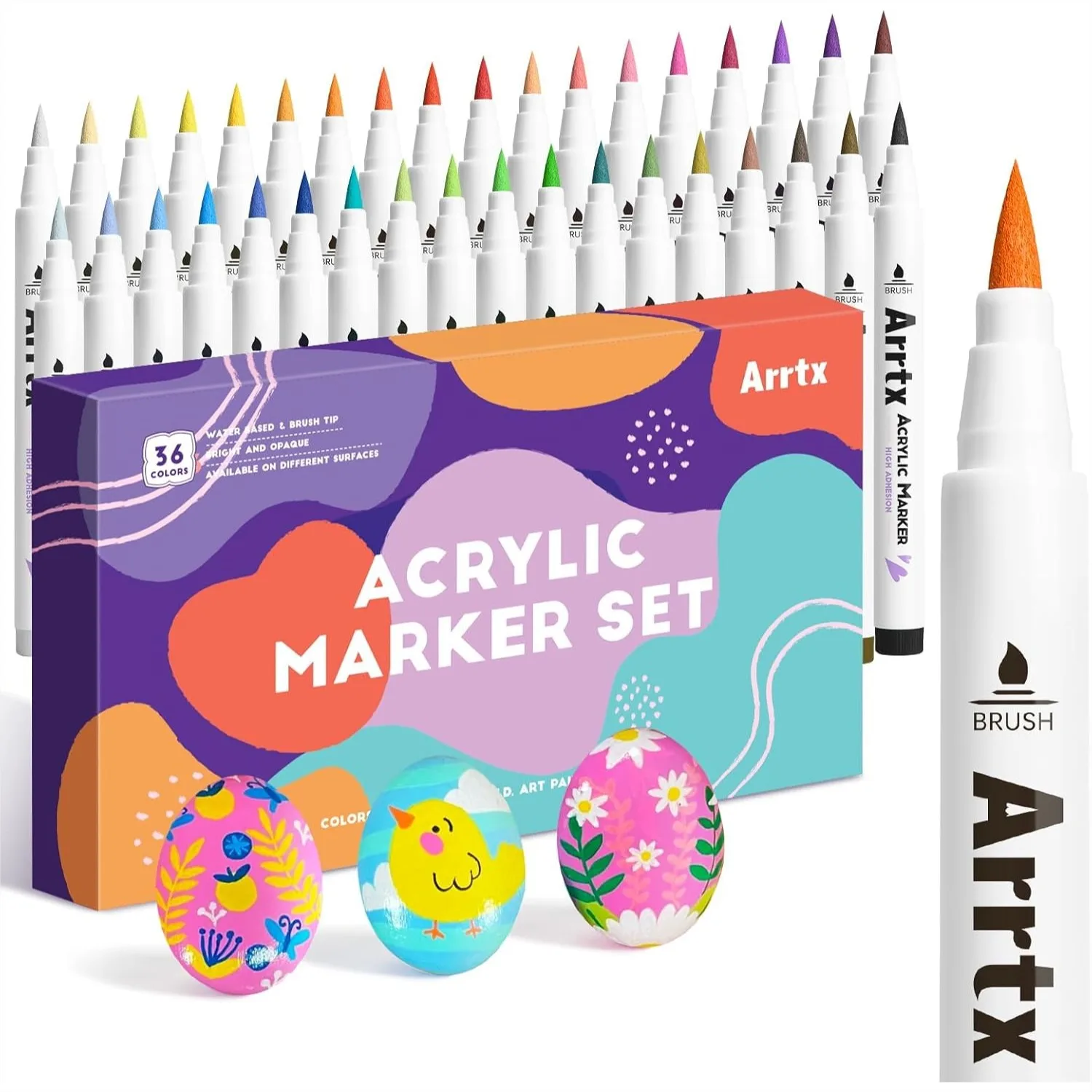 36 Colors Acrylic Paint Markers For Rock Painting Fabric Canvas Wood, Quick Dry Waterproof Art Supplies For DIY Crafts Making
36 Colors Acrylic Paint Markers For Rock Painting Fabric Canvas Wood, Quick Dry Waterproof Art Supplies For DIY Crafts Making