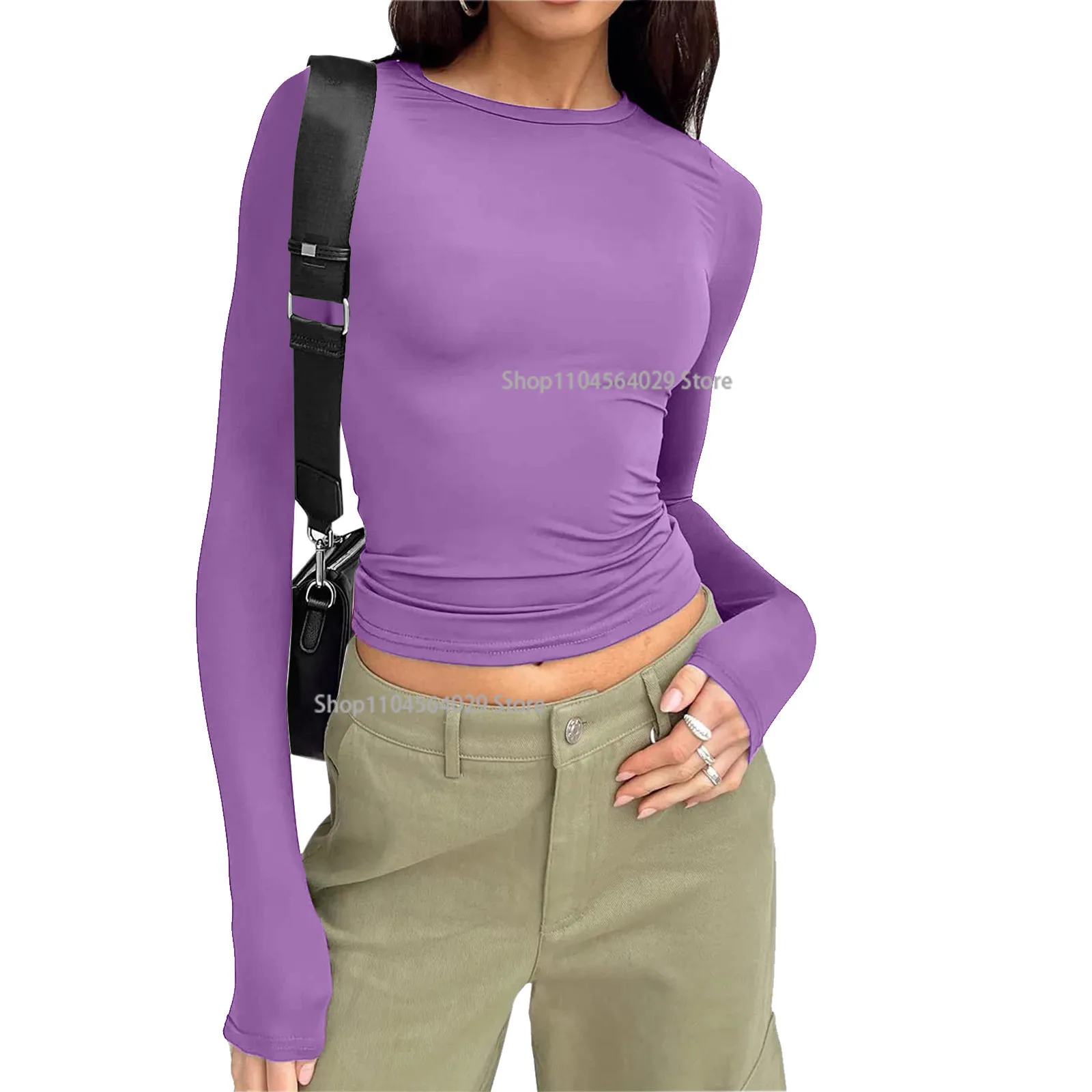 Long Sleeve T Shirt Women’s Slim Tops Long Sleeve Round Neck Crop Top Tee Shirt Basic Solid Tight Slim Big Long Sleeve Shirts
Long Sleeve T Shirt Women’s Slim Tops Long Sleeve Round Neck Crop Top Tee Shirt Basic Solid Tight Slim Big Long Sleeve Shirts