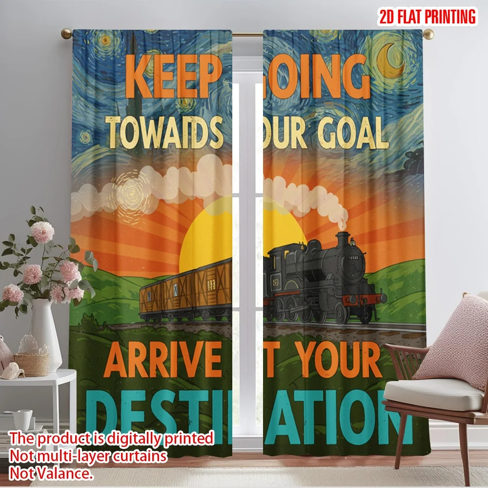 2pcs 2D flat printing Window Drapes Train Destination Goal Sunrise Fabric Without Electricity Festive Wall Decor Perfect for All
2pcs 2D flat printing Window Drapes Train Destination Goal Sunrise Fabric Without Electricity Festive Wall Decor Perfect for All
