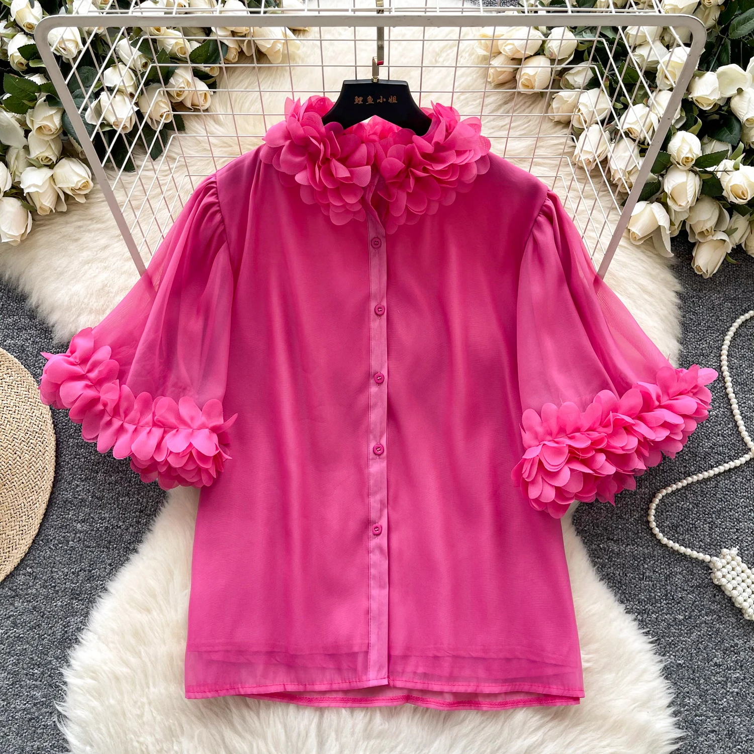 Vintage Floral flare sleeve mesh Blouse Slim Elegant Korean Fashion Sexy Spring Summer Women Shirt Femme Blusa
Vintage Floral flare sleeve mesh Blouse Slim Elegant Korean Fashion Sexy Spring Summer Women Shirt Femme Blusa