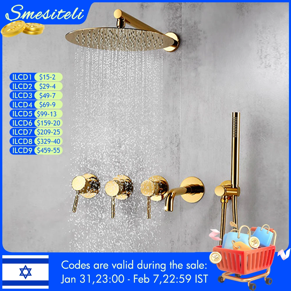 Bathroom Shower Faucet Set Bathroom Mixer Tap Bathtub With Brass Rainfall Headshower Handshower Hot Cold Spout 3 Way Diverter
Bathroom Shower Faucet Set Bathroom Mixer Tap Bathtub With Brass Rainfall Headshower Handshower Hot Cold Spout 3 Way Diverter