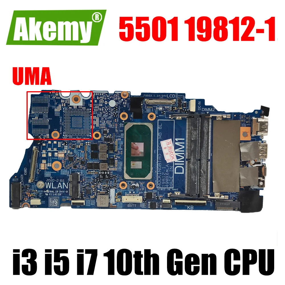 For Dell Inspiron 5501 5401 5408 5508 Laptop Motherboard 19812-1 i5-1035G1 i7-1065G7 MX330 2G 0RHCDH 0RHCDN Vostro Mainboard
For Dell Inspiron 5501 5401 5408 5508 Laptop Motherboard 19812-1 i5-1035G1 i7-1065G7 MX330 2G 0RHCDH 0RHCDN Vostro Mainboard