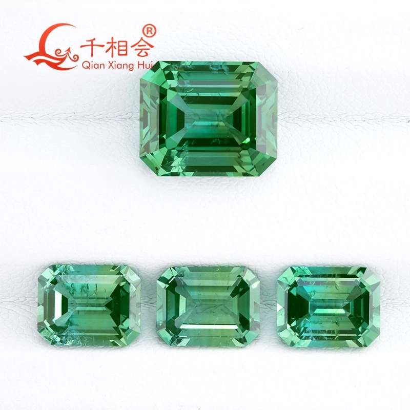 Emerald Cut Lab-Created Green Sapphire Loose Gemstone with Minor Cracks And Inclusions Corundum Loose Stone AGL Certificate
Emerald Cut Lab-Created Green Sapphire Loose Gemstone with Minor Cracks And Inclusions Corundum Loose Stone AGL Certificate