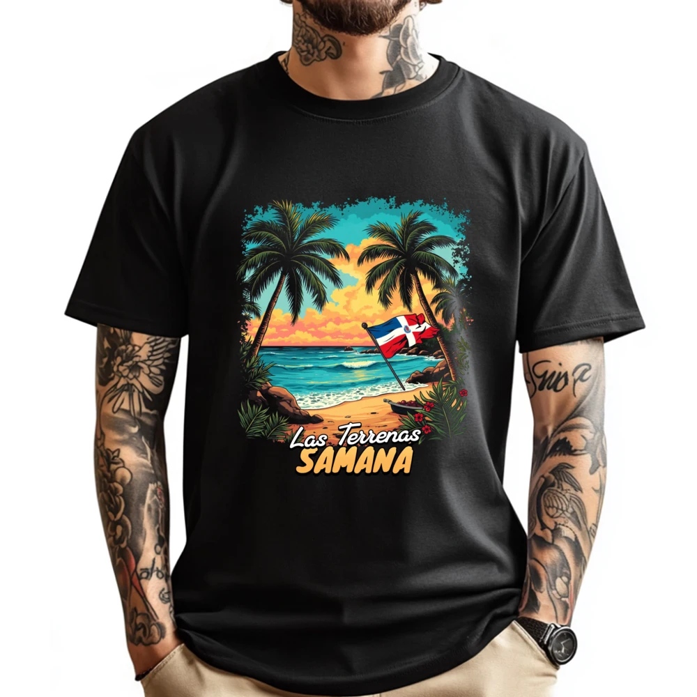 Las Terrenas Vacation Dominican Republic Flag Beach Travel Graphic Tee Shirt Clothes Man Tops Tees Outdoor 3d Printed T Shirts
Las Terrenas Vacation Dominican Republic Flag Beach Travel Graphic Tee Shirt Clothes Man Tops Tees Outdoor 3d Printed T Shirts