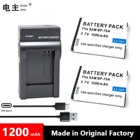 BP-70A BP70A Battery charger For SAMSUNG AQ100 ES70 ES80 ES90 PL90 PL100 PL101 PL120 PL170 PL200 PL201 SL50 SL600 SL605 SL630