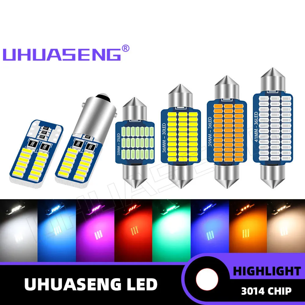 UHUASENG 4PCS Warm White C5W Led Bulb C10W T10 BA9S Festoon 28mm 31mm 36mm 39mm 41mm Reading Dome Door Lamp Car Light 12V 24V
UHUASENG 4PCS Warm White C5W Led Bulb C10W T10 BA9S Festoon 28mm 31mm 36mm 39mm 41mm Reading Dome Door Lamp Car Light 12V 24V