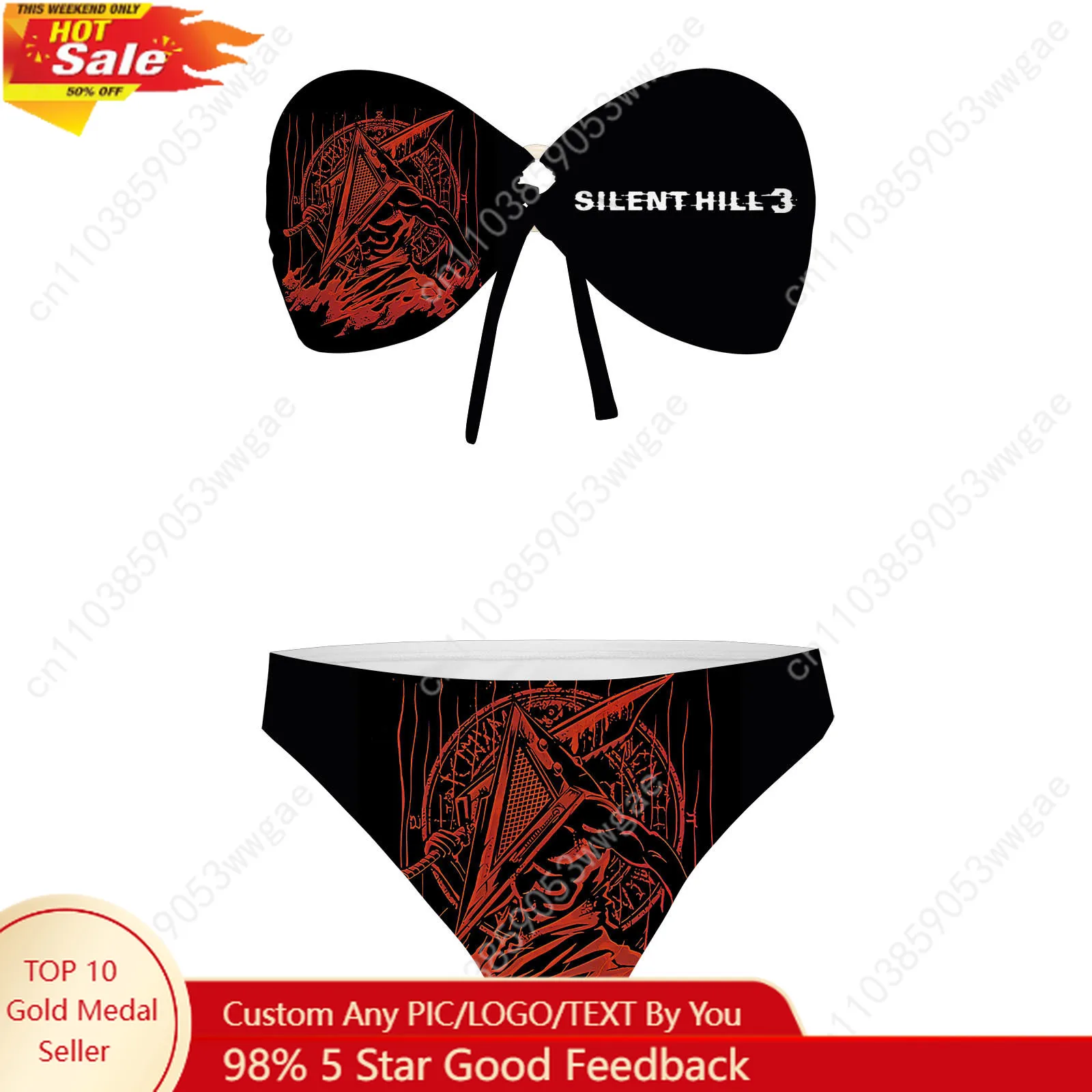 Купальники без бретелек Silent Hill 3, женский купальный костюм, персонализированные модные купальники для бассейна, пляжа, сексуальное бикини, пляжная одежда по индивидуальному заказу 
Купальники без бретелек Silent Hill 3, женский купальный костюм, персонализированные модные купальники для бассейна, пляжа, сексуальное бикини, пляжная одежда по индивидуальному заказу