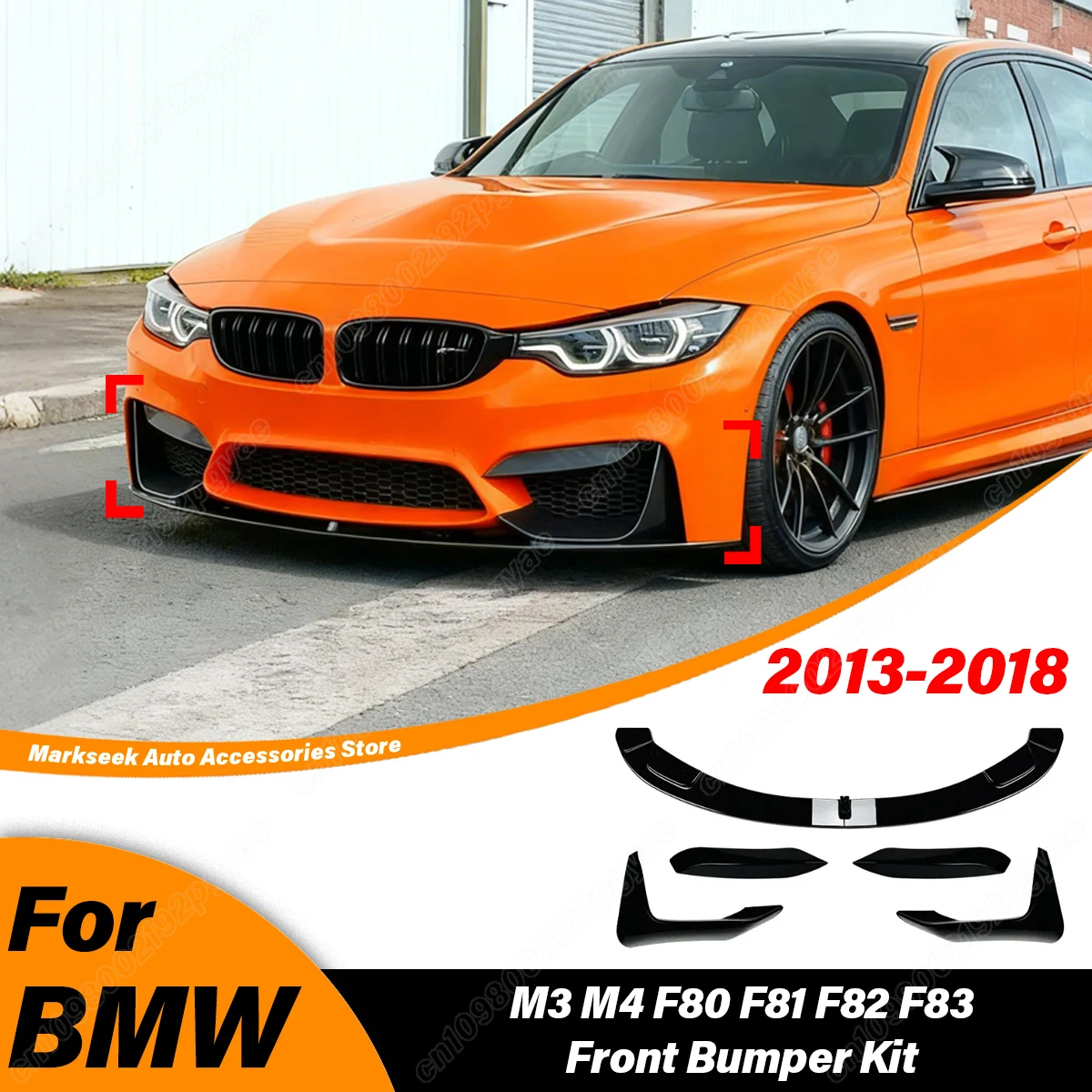 For BMW M3 M4 F80 F81 F82 F83 2013 2014 2015 2016 2017 2018 Car Front Bumper Lip 3-in-1 ABS Air Knife Corner Spoiler Body Kit
For BMW M3 M4 F80 F81 F82 F83 2013 2014 2015 2016 2017 2018 Car Front Bumper Lip 3-in-1 ABS Air Knife Corner Spoiler Body Kit