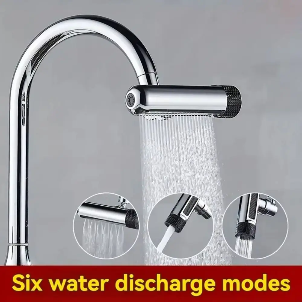 6 Modes Kitchen Splash Proof Faucet Water Saving Stainless Steel Water Tap Extender 360° Rotating Multi-functional
6 Modes Kitchen Splash Proof Faucet Water Saving Stainless Steel Water Tap Extender 360° Rotating Multi-functional