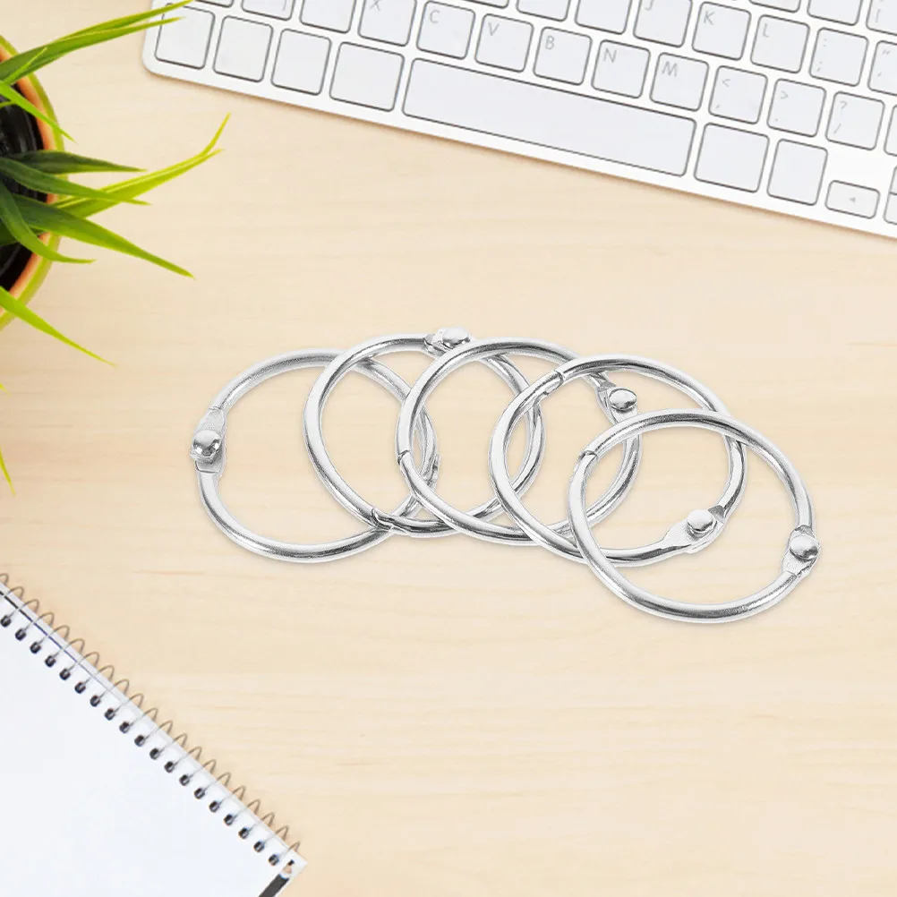 20Pcs Book Rings Metal Binding Rings for Notebooks DIY Scrapbooks Journals Reusable Clasps for Paper Organization
20Pcs Book Rings Metal Binding Rings for Notebooks DIY Scrapbooks Journals Reusable Clasps for Paper Organization