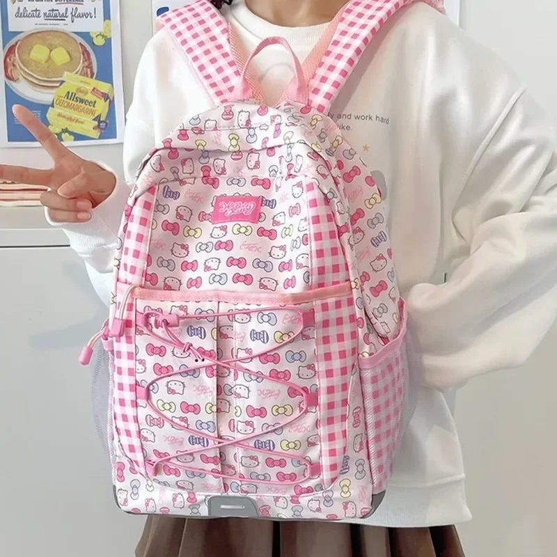 Sanrio hello kitty girl pink bow backpack cute Y2K schoolbag cartoon cute shoulder bag handbag
Sanrio hello kitty girl pink bow backpack cute Y2K schoolbag cartoon cute shoulder bag handbag