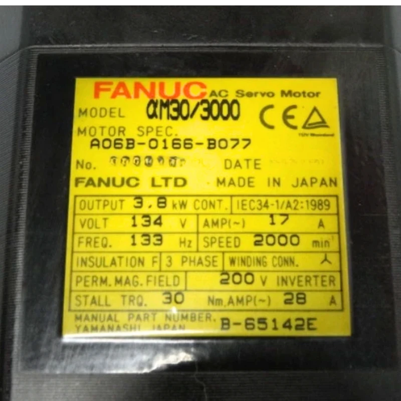Серводвигатель Fanuc A06B-0166-B077, протестирован, в наличии, быстрая доставка
Серводвигатель Fanuc A06B-0166-B077, протестирован, в наличии, быстрая доставка
