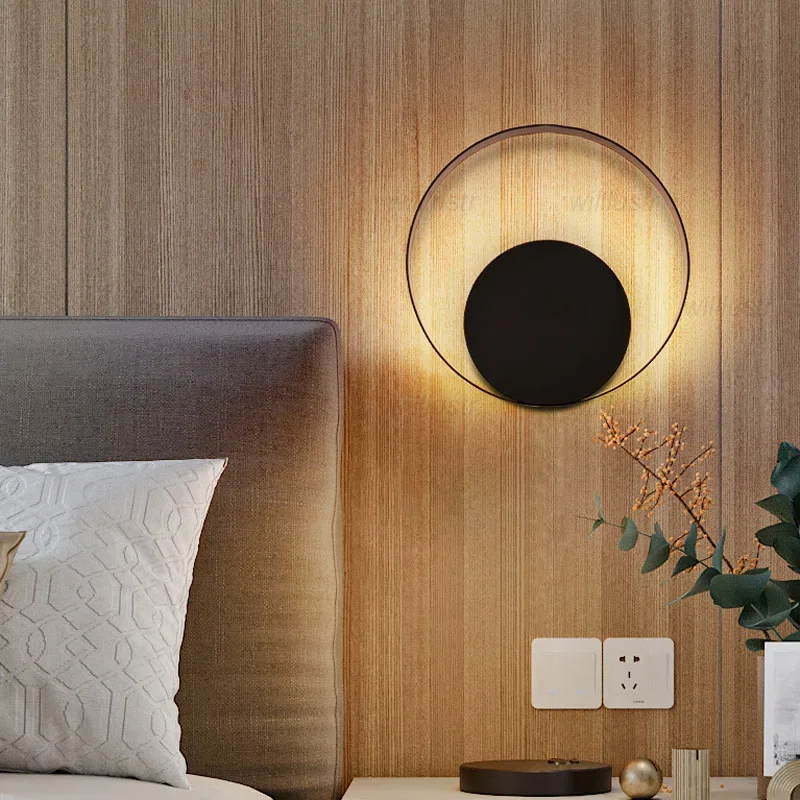 Modern Metal Round Sconce LED Wall Lamp Hotel Cafe Bar Living Bedroom Bedside White Black Iron Ring Lighting
Modern Metal Round Sconce LED Wall Lamp Hotel Cafe Bar Living Bedroom Bedside White Black Iron Ring Lighting