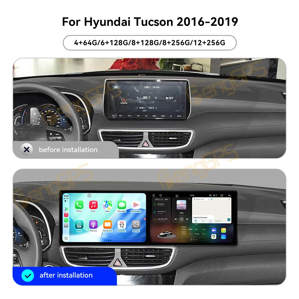Автомобильный радиоприемник CarPlay с двойным экраном 10,1 дюйма для Hyundai Tucson 2016-2019, мультимедийный плеер с сенсорным экраном, GPS-навигация
Автомобильный радиоприемник CarPlay с двойным экраном 10,1 дюйма для Hyundai Tucson 2016-2019, мультимедийный плеер с сенсорным экраном, GPS-навигация