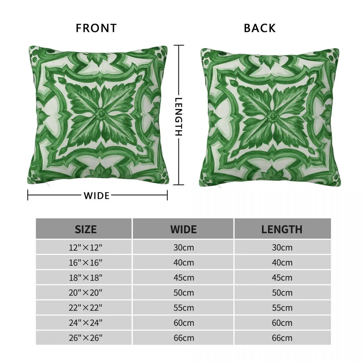 Green Ornate Floral Mediterranean Sicilian Tile Square Pillowcase Pillow Cover Cushion Zip Comfort Throw Pillow for Home Sofa
Green Ornate Floral Mediterranean Sicilian Tile Square Pillowcase Pillow Cover Cushion Zip Comfort Throw Pillow for Home Sofa