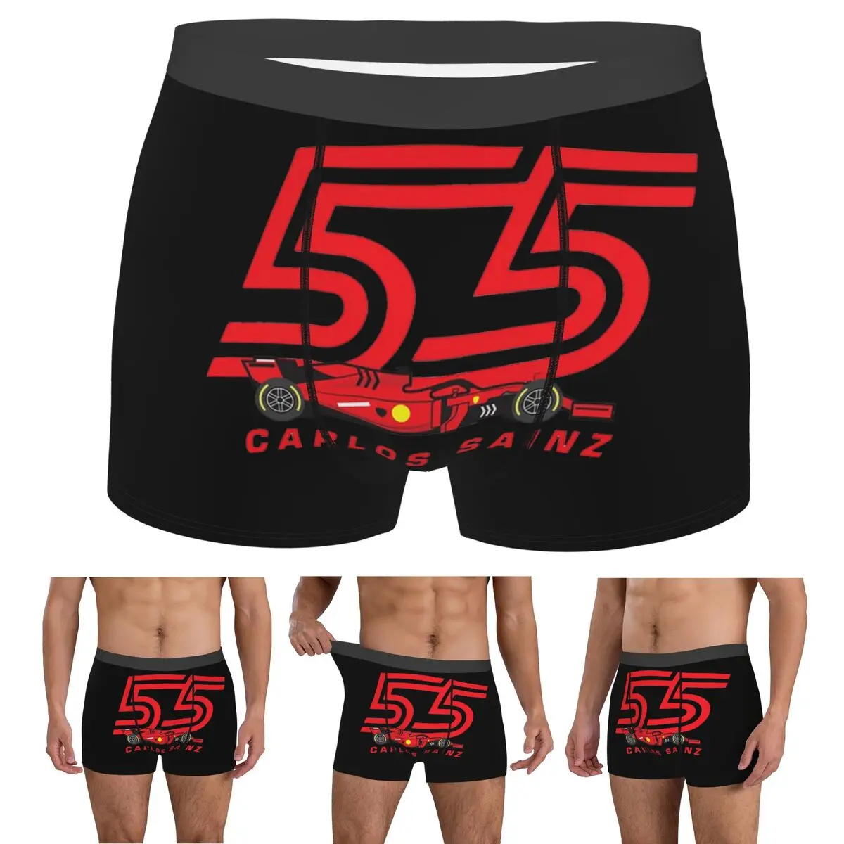 Boxer Underpants Shorts Carlos Sainz Jr F1 Signature Graphic Panties Male Soft Underwear for Homme Man Boyfriend Gift
Boxer Underpants Shorts Carlos Sainz Jr F1 Signature Graphic Panties Male Soft Underwear for Homme Man Boyfriend Gift
