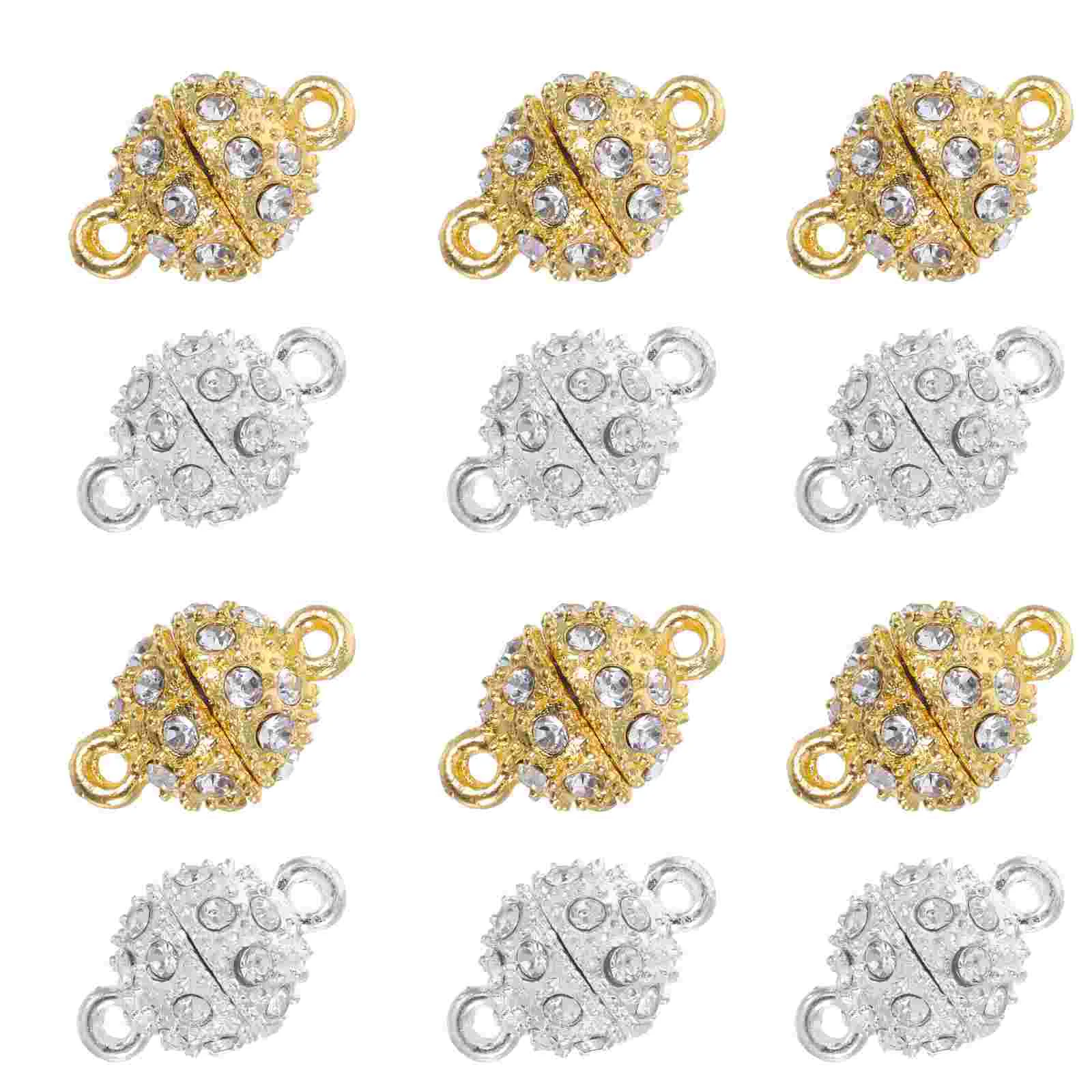 12 Pcs 13x8mm Point Drill Magnetic Necklace Clasps Closures Gold Silver Rust Resistant Jewelry Making
12 Pcs 13x8mm Point Drill Magnetic Necklace Clasps Closures Gold Silver Rust Resistant Jewelry Making