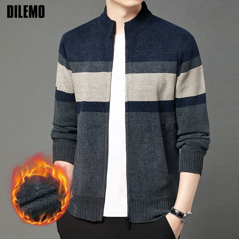 Премиум толстая синельная ткань, теплая новая брендовая повседневная модная уличная одежда с воротником-стойкой, мужская куртка на молнии, осенне-зимние пальто 
Премиум толстая синельная ткань, теплая новая брендовая повседневная модная уличная одежда с воротником-стойкой, мужская куртка на молнии, осенне-зимние пальто