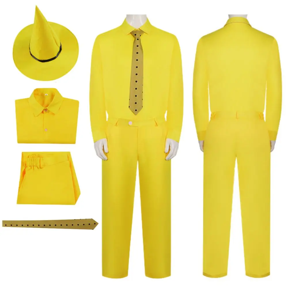 Curious George Cosplay Costume Man in the Yellow Hat Disguise for Adult Men Uniform Hat Roleplay Halloween Carnival Party Suit
Curious George Cosplay Costume Man in the Yellow Hat Disguise for Adult Men Uniform Hat Roleplay Halloween Carnival Party Suit