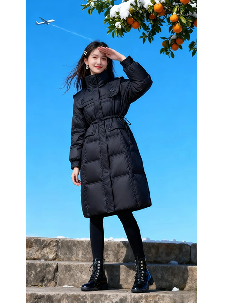 Slimming Long down Cotton Jacket Women's Fashion Winter Coat Lightweight Knee-Length Hooded Zipper Closure Color
Slimming Long down Cotton Jacket Women's Fashion Winter Coat Lightweight Knee-Length Hooded Zipper Closure Color