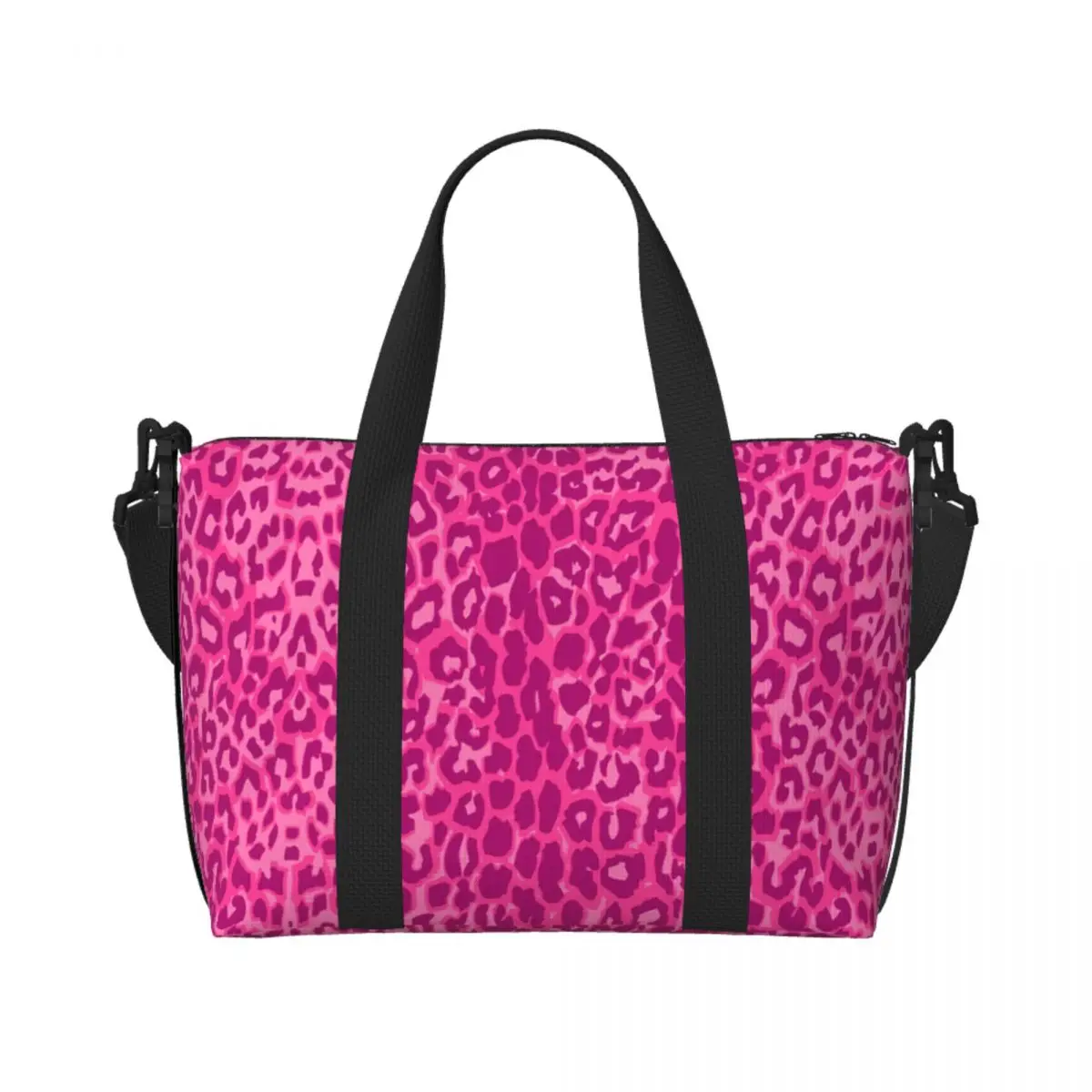 Custom Realistic Leopard Hot Pink Beach Tote Bag for Women Large Compartment Beach Gym Travel Bags
Custom Realistic Leopard Hot Pink Beach Tote Bag for Women Large Compartment Beach Gym Travel Bags
