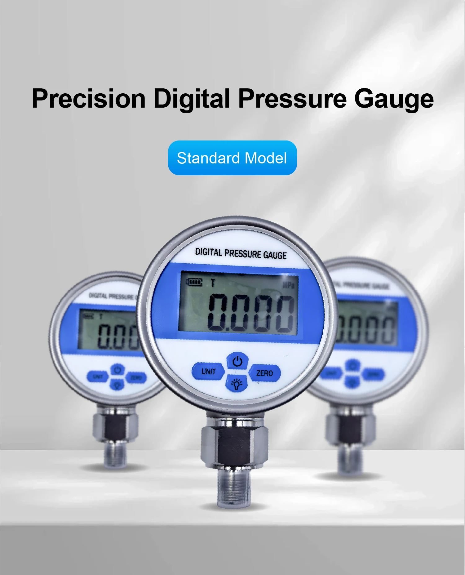 Манометр Прецизионный вакуумный манометр Высокоточный дисплей Датчик из нержавеющей стали с батарейным питанием
Манометр Прецизионный вакуумный манометр Высокоточный дисплей Датчик из нержавеющей стали с батарейным питанием