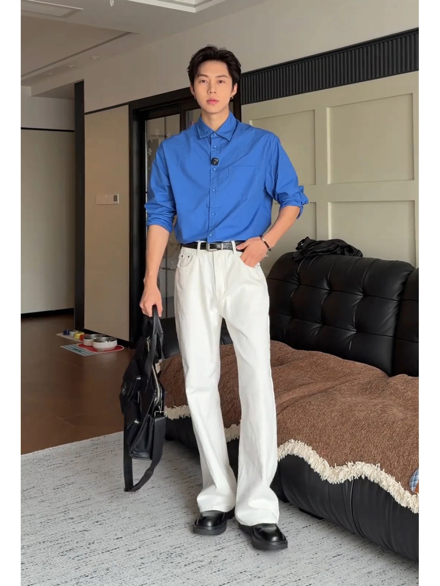 Klein Blue Men's Pure Cotton Shirt Summer Thin Sun Protection Outerwear American Retro High-End Feel Open Cardigan Collar Shirt
Klein Blue Men's Pure Cotton Shirt Summer Thin Sun Protection Outerwear American Retro High-End Feel Open Cardigan Collar Shirt
