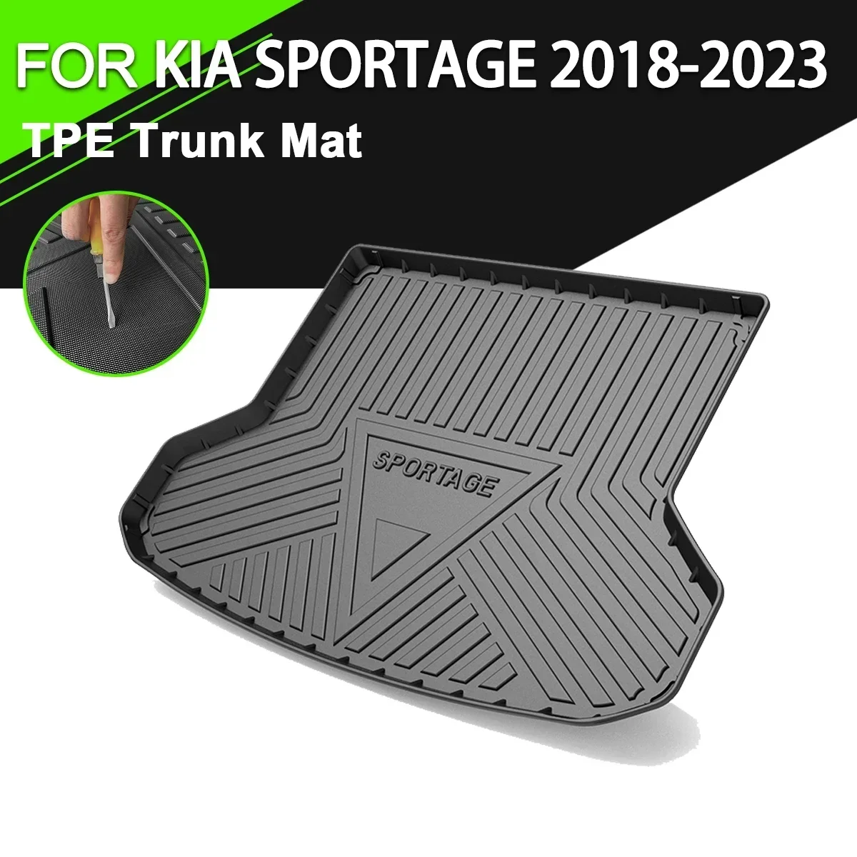 Car Rear Trunk Cover Mat TPE Waterproof Non-Slip Rubber Cargo Liner Accessories For KIA SPORTAGE 2018-2023
Car Rear Trunk Cover Mat TPE Waterproof Non-Slip Rubber Cargo Liner Accessories For KIA SPORTAGE 2018-2023