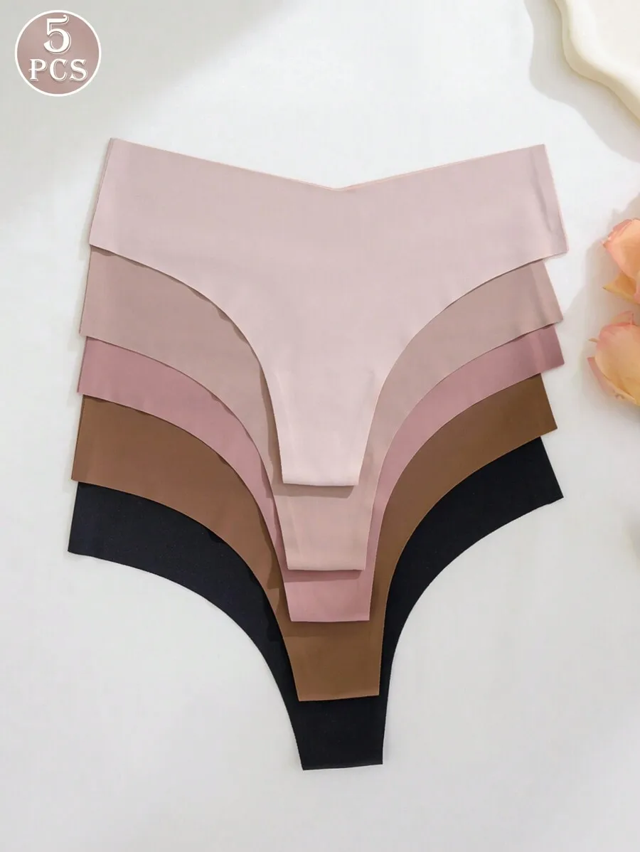 5 Pcs Women Seamless T-Style Briefs Quick Dry Comfortable Underwear
5 Pcs Women Seamless T-Style Briefs Quick Dry Comfortable Underwear
