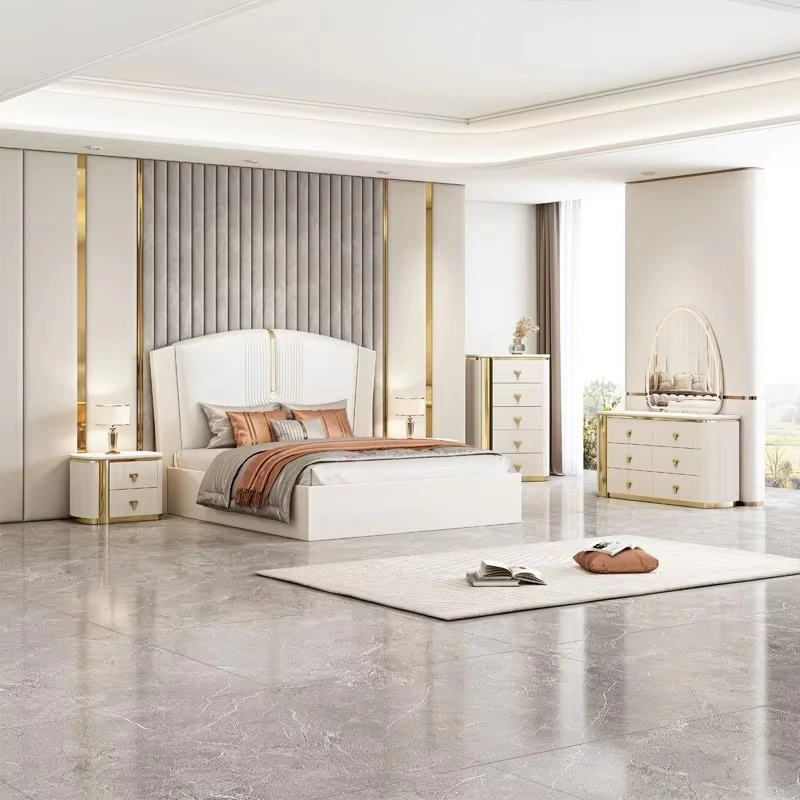 sg-Light Luxury Villa Furniture Wooden Bedroom Furniture Set Modern Italian Style Home Bedroom king Size Bed Set&
sg-Light Luxury Villa Furniture Wooden Bedroom Furniture Set Modern Italian Style Home Bedroom king Size Bed Set&