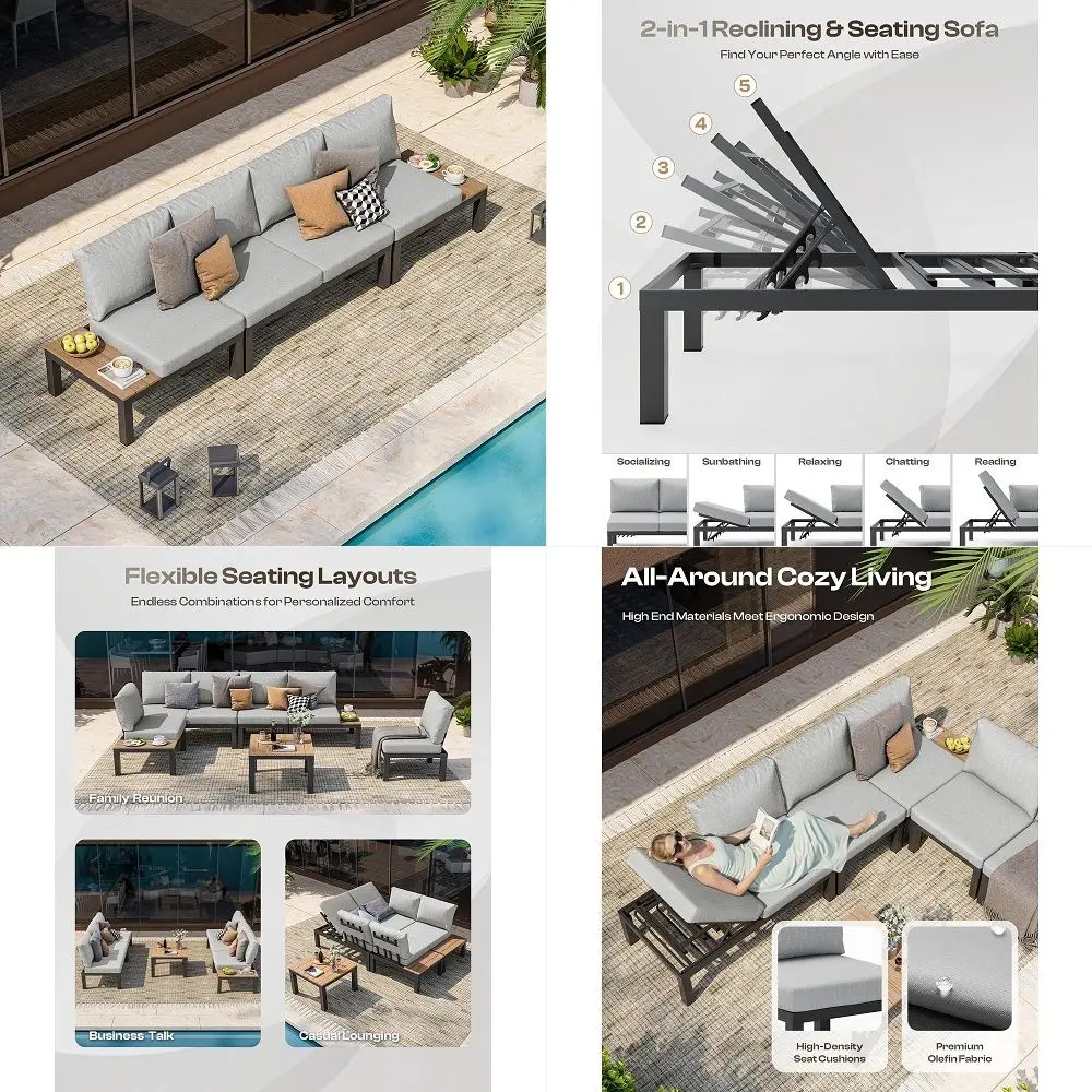 Patio Sofa 3 Seater Rattan Sofa, All Weather High Back Sofa, Upgraded Large Size with 4inch Seat Cushions for Backyard, Garden,
Patio Sofa 3 Seater Rattan Sofa, All Weather High Back Sofa, Upgraded Large Size with 4inch Seat Cushions for Backyard, Garden,