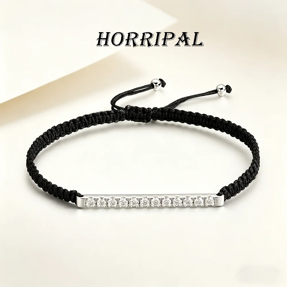 HORRIPAL Fine Braided-rope Moissanite Bracelet Women Men S925 Sterling Silver GRA Certified Classic Adjustable Fine Jewelry Gift
HORRIPAL Fine Braided-rope Moissanite Bracelet Women Men S925 Sterling Silver GRA Certified Classic Adjustable Fine Jewelry Gift