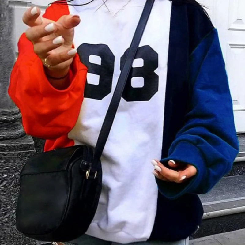 Spring Sweatshirt For Women Harajuku Contrast Digital Print Tee Shirt Streetwear Long Sleeve O-neck Y2K Top Pullovers
Spring Sweatshirt For Women Harajuku Contrast Digital Print Tee Shirt Streetwear Long Sleeve O-neck Y2K Top Pullovers