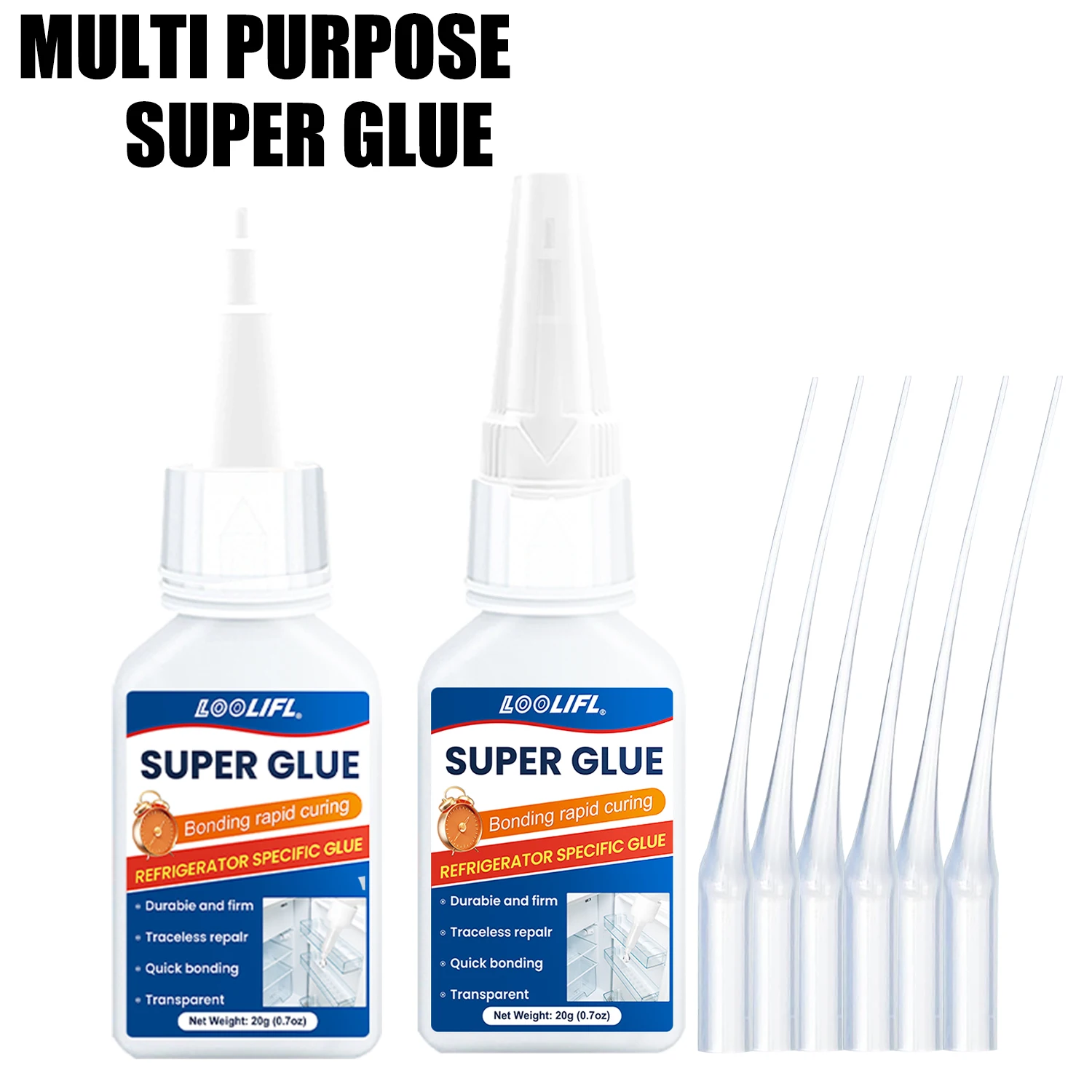 LOOLIFL Multipurpose 5 Sec Super Glue Extra Strong Slime Quick-Drying Cyanoacrylate Adhesive for Leather Rubber Wood Glass DIY
LOOLIFL Multipurpose 5 Sec Super Glue Extra Strong Slime Quick-Drying Cyanoacrylate Adhesive for Leather Rubber Wood Glass DIY