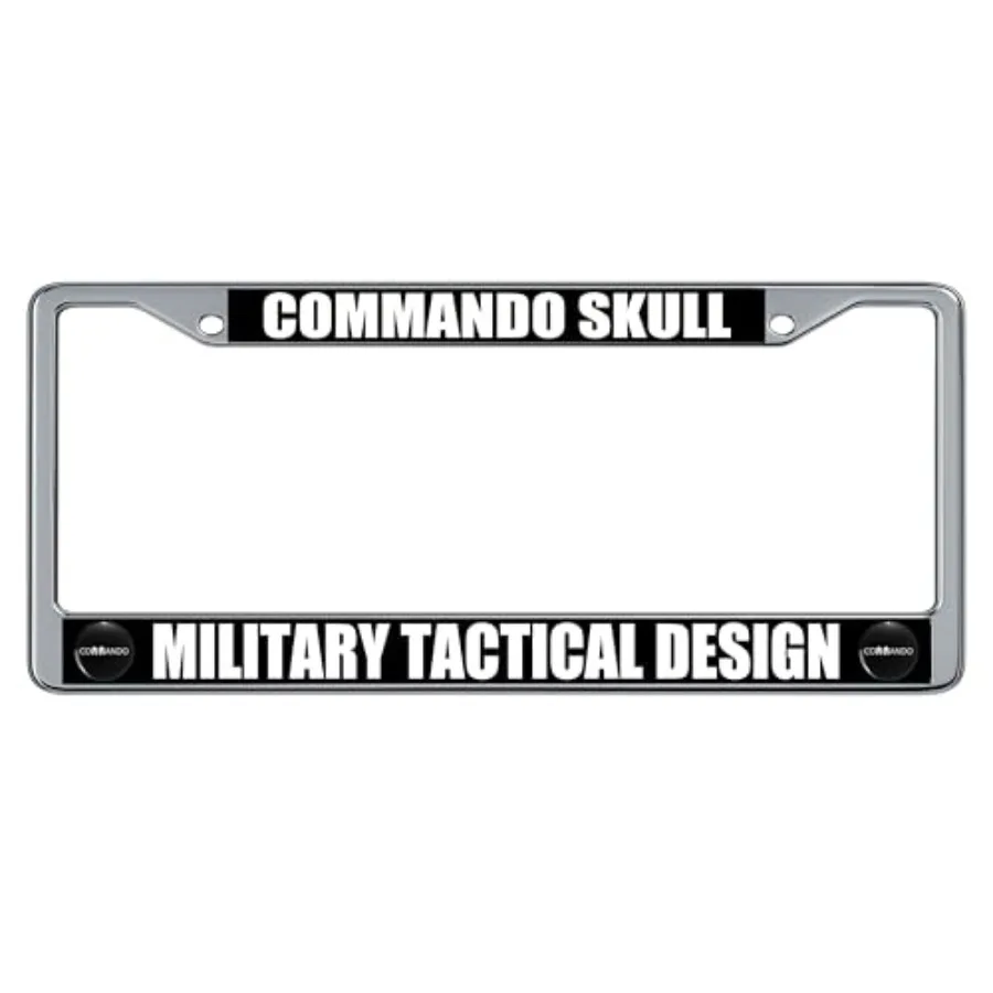 Commando Skull Logo Military Tactical Design Black Round License Plate Frame 2 Pack,Chrome Car Tag Holder
Commando Skull Logo Military Tactical Design Black Round License Plate Frame 2 Pack,Chrome Car Tag Holder