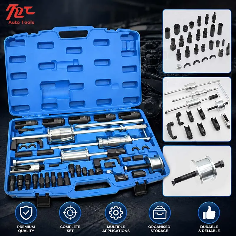High Quality 40-Piece Auto Truck Diesel Injector Puller Extractor Set Steel Slide Hammer Tool for Diesel Engines Tire Repair
High Quality 40-Piece Auto Truck Diesel Injector Puller Extractor Set Steel Slide Hammer Tool for Diesel Engines Tire Repair