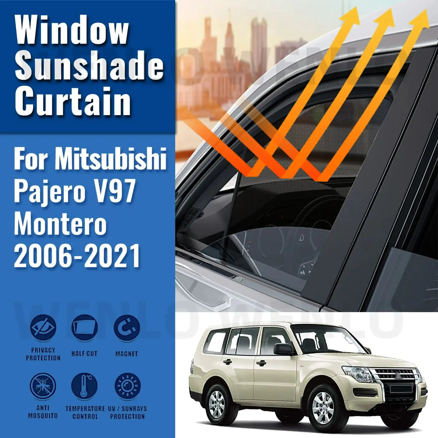 For Mitsubishi Pajero V97 Montero Shogun 2006-2021 Car Window SunShade Magnetic Curtain Sun Shade Visor Net Mesh Protect Kids
For Mitsubishi Pajero V97 Montero Shogun 2006-2021 Car Window SunShade Magnetic Curtain Sun Shade Visor Net Mesh Protect Kids