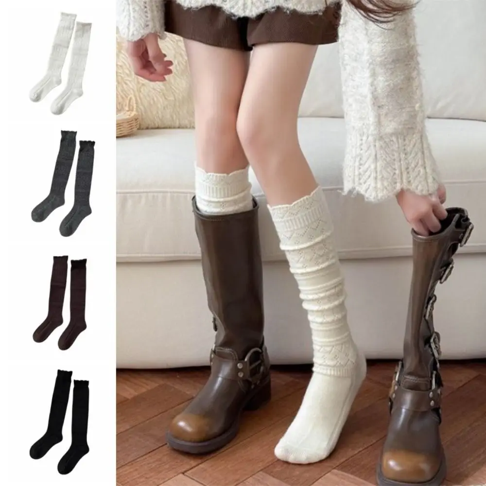 Fashion Solid Color Autumn Knitted Socks Elastic Comfortable Women's Long Socks Hollow Out Soft Girl's Stacked Socks JK Fashion
Fashion Solid Color Autumn Knitted Socks Elastic Comfortable Women's Long Socks Hollow Out Soft Girl's Stacked Socks JK Fashion
