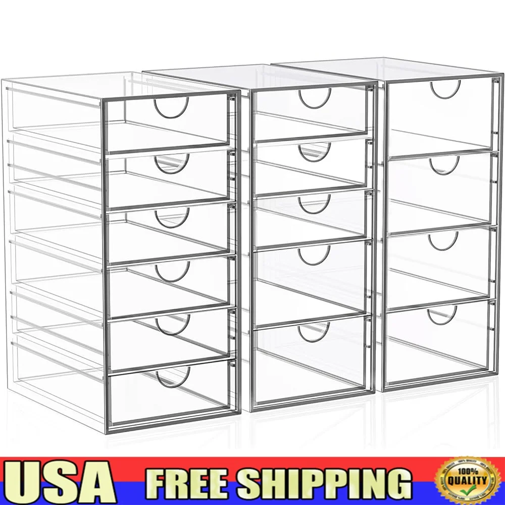 Acrylic Desk Organizer Set 3 Pack with 15 Drawers Makeup Storage Clear Bathroom Office Accessories Multi-Purpose Organizer
Acrylic Desk Organizer Set 3 Pack with 15 Drawers Makeup Storage Clear Bathroom Office Accessories Multi-Purpose Organizer
