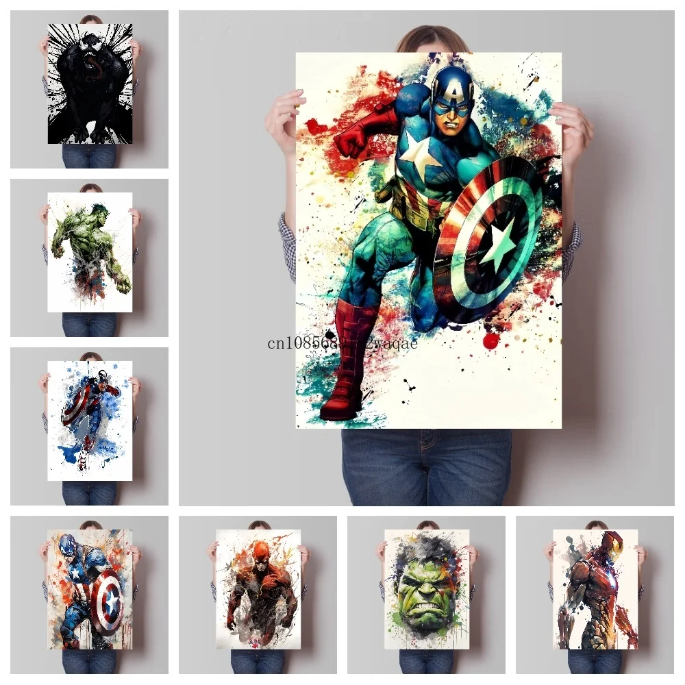 MINISO Marvel Movie Avengers Watercolor Canvas Posters Spiderman Iron Man Hulk Home Wall Art Painting Prints Room Decor Murals
MINISO Marvel Movie Avengers Watercolor Canvas Posters Spiderman Iron Man Hulk Home Wall Art Painting Prints Room Decor Murals