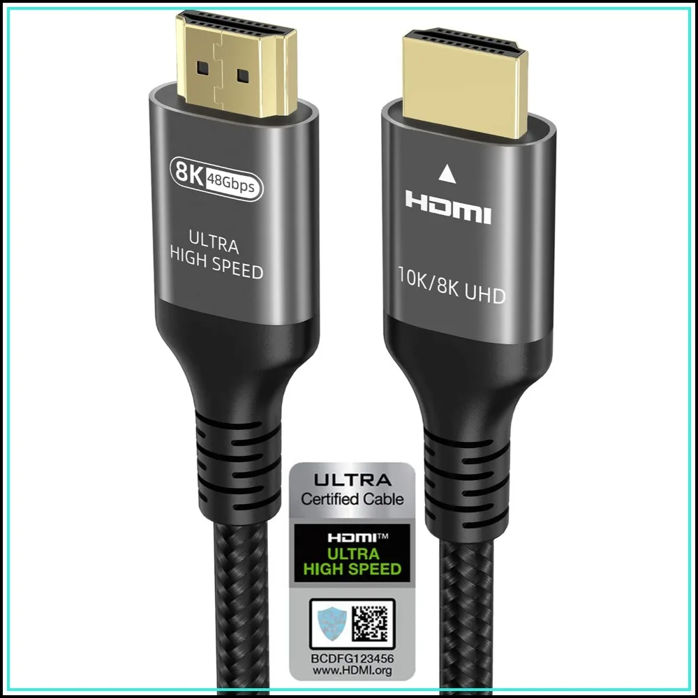 48Gbps Ultra High Speed HDMI 2.1 Cable 15FT, 8K60Hz 4K240Hz 144Hz 120Hz HDR10+ eARC HDCP2.3 for PS5 Xbox PC Monitor TV
48Gbps Ultra High Speed HDMI 2.1 Cable 15FT, 8K60Hz 4K240Hz 144Hz 120Hz HDR10+ eARC HDCP2.3 for PS5 Xbox PC Monitor TV