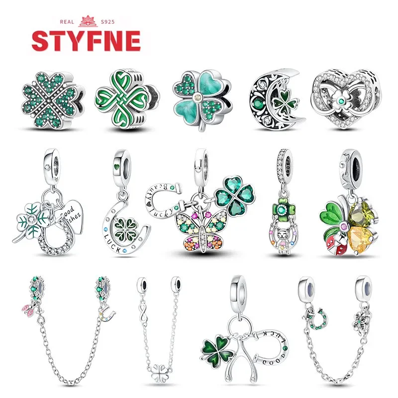 Original 925 Sterling Silver Lucky Four Leaf Clover Series Charm Beads Fit Original Bracelet Necklace DIY for Women Jewelry Gift
Original 925 Sterling Silver Lucky Four Leaf Clover Series Charm Beads Fit Original Bracelet Necklace DIY for Women Jewelry Gift